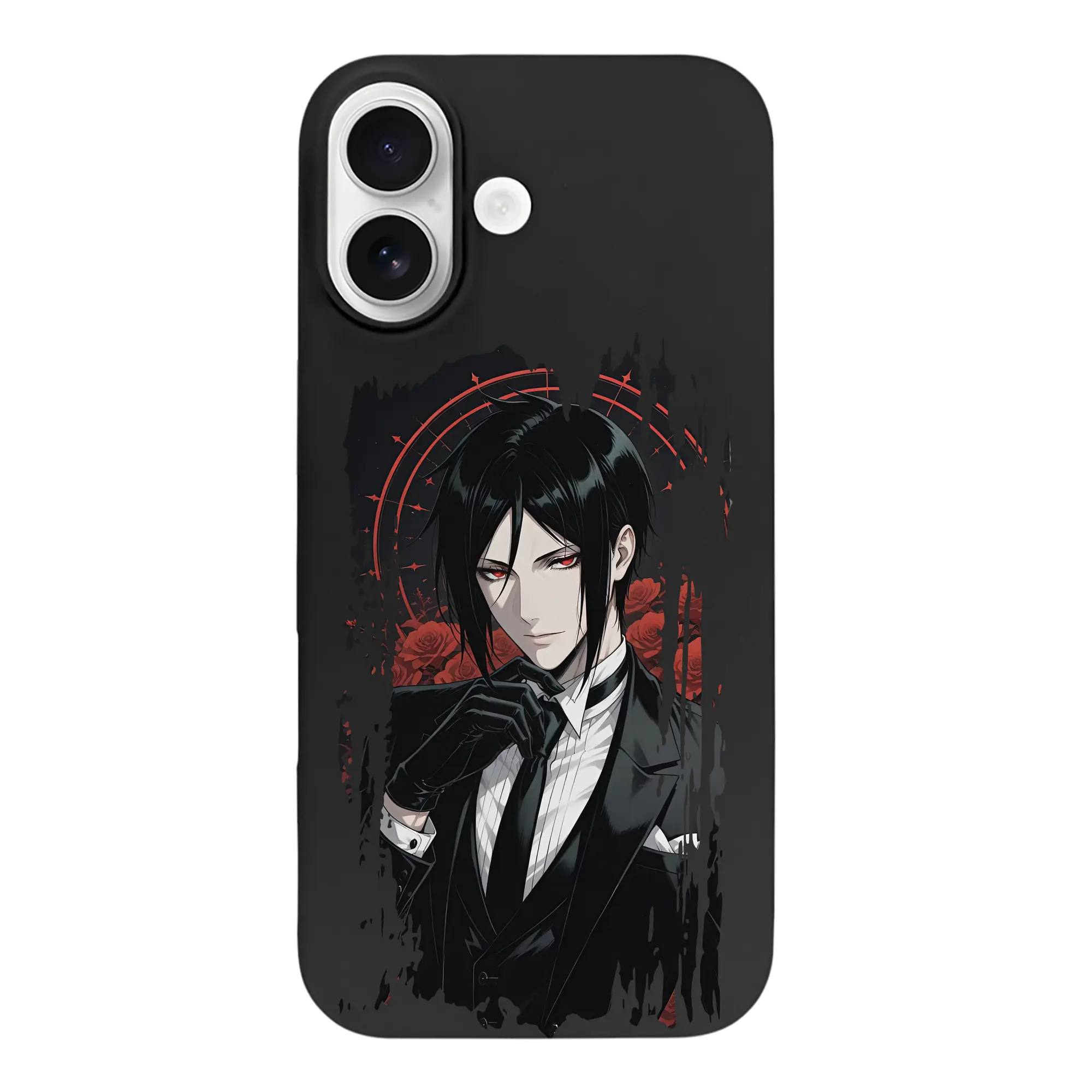 黒執事 グッズ,セバスチャン・ミカエリス - iPhone 17 シリーズ シリコンケース 薄型 耐衝撃 指紋防止 ソフトタッチカバー 精密フィット 傷防止 保護ケース iPhone 17/17 Air/17 Pro/17 Pro Max 対応